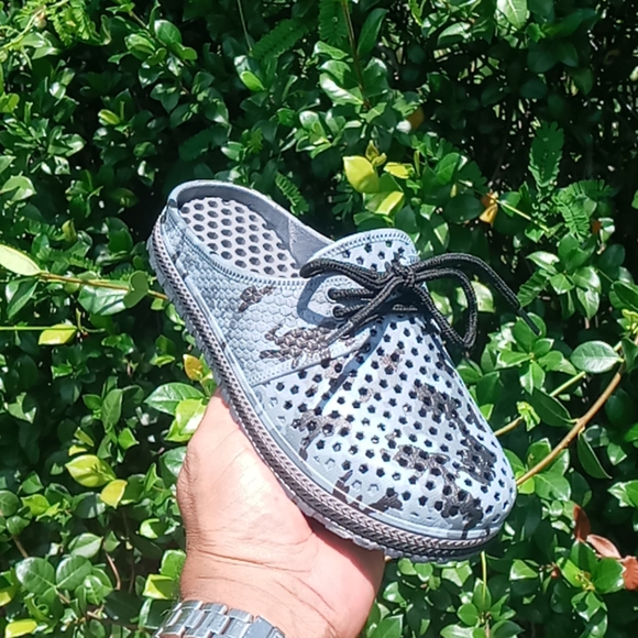 Cromer Girl/Boy's Air Slides Grey Camo Slides - Picture 1 of 17